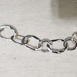 Hammered silver bracelet